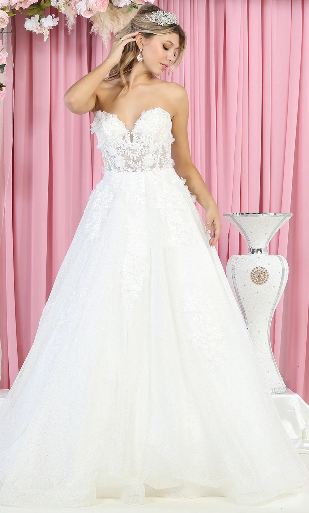 Sweetheart Floor-Length Tulle Bridal Dress Ball Gown May Queen RQ7938