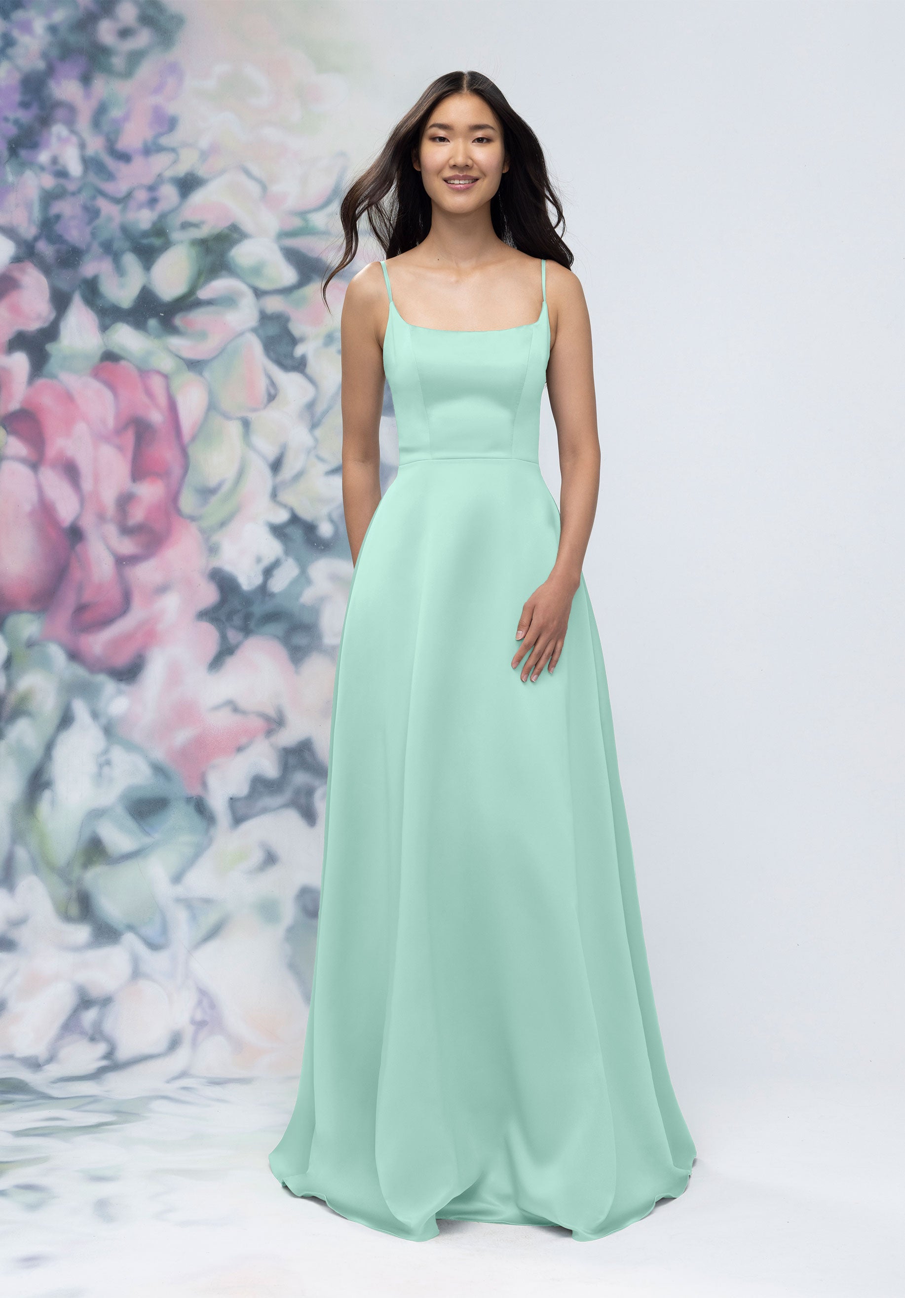 Formal Dresses Long Formal Evening Gown Mint-Satin-3030017-A Line