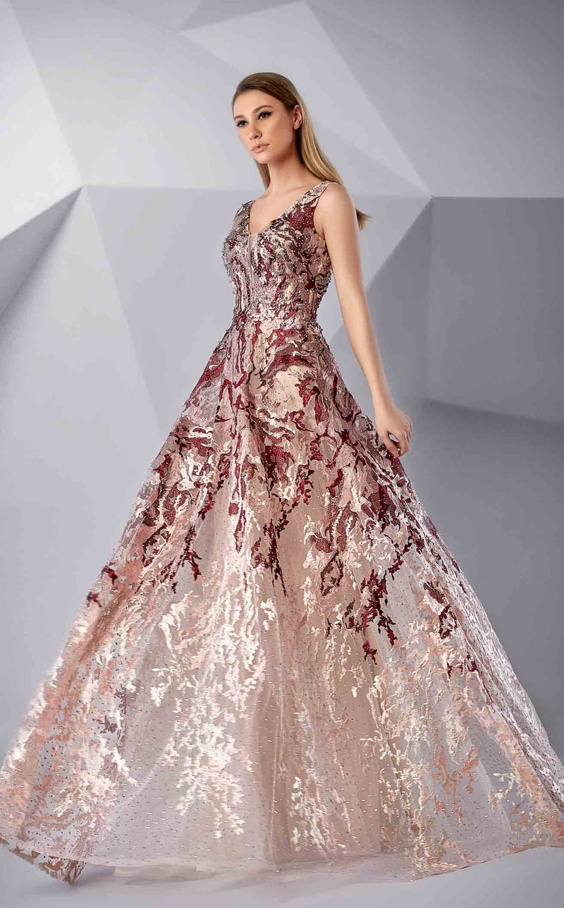 Prom Dresses Long Ball Gown Beaded Prom Dress ROSE SMOKE