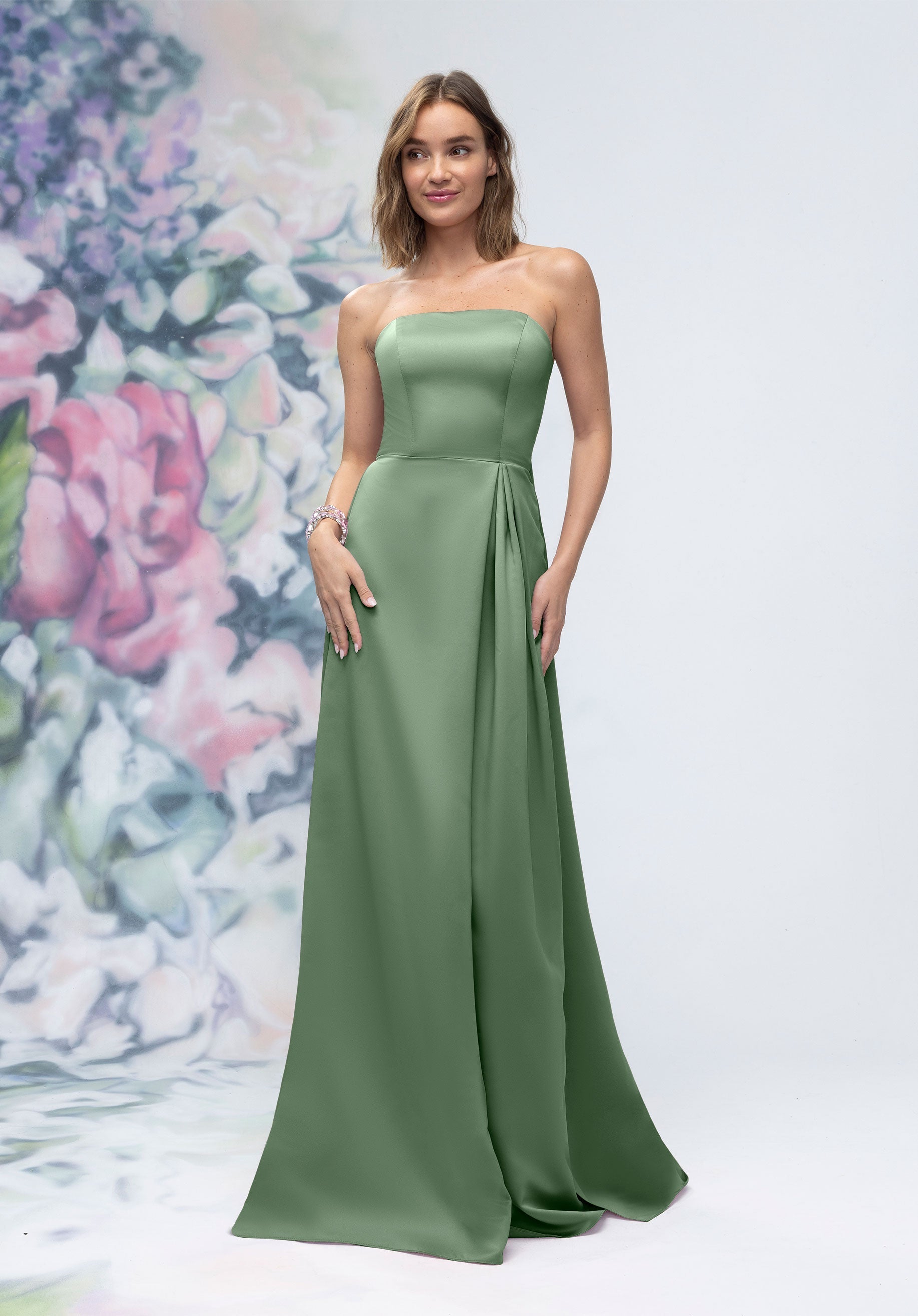 Formal Dresses Evening Formal Long Dress Moss-Satin-3030014-Pleated