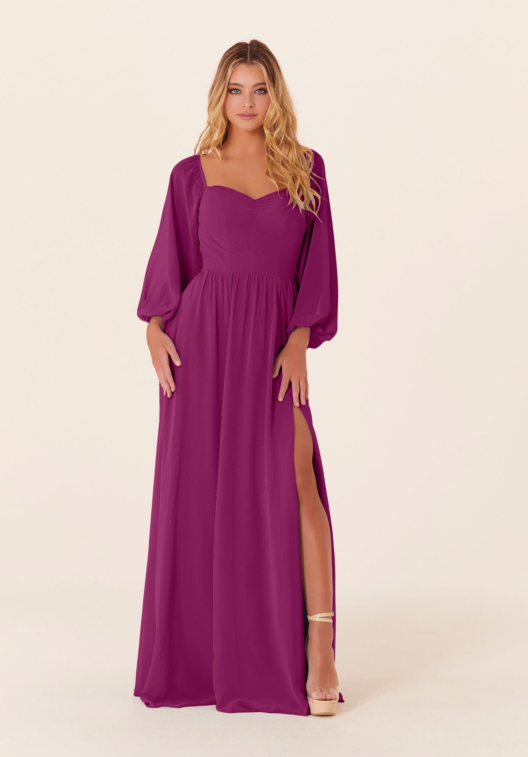 MGNY Madeline Gardner New York 21830 Formal A Line Long Sleeve Mother of the Bride Dress