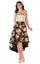 Prom Dresses High Low Fitted Floral Prom Formal Dress Multicolor