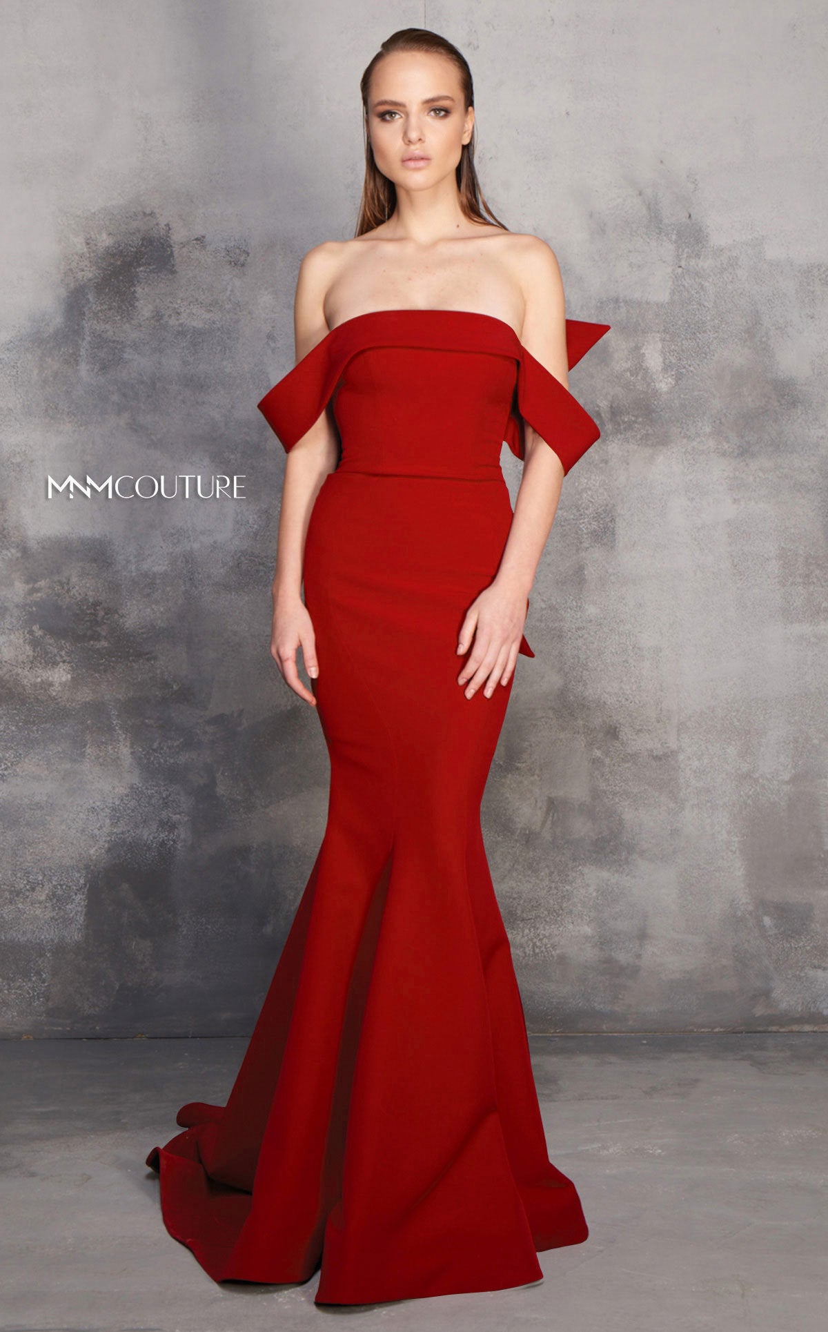 MNM Couture N0145 Long Evening Gown Mermaid Ruffle Formal Dress