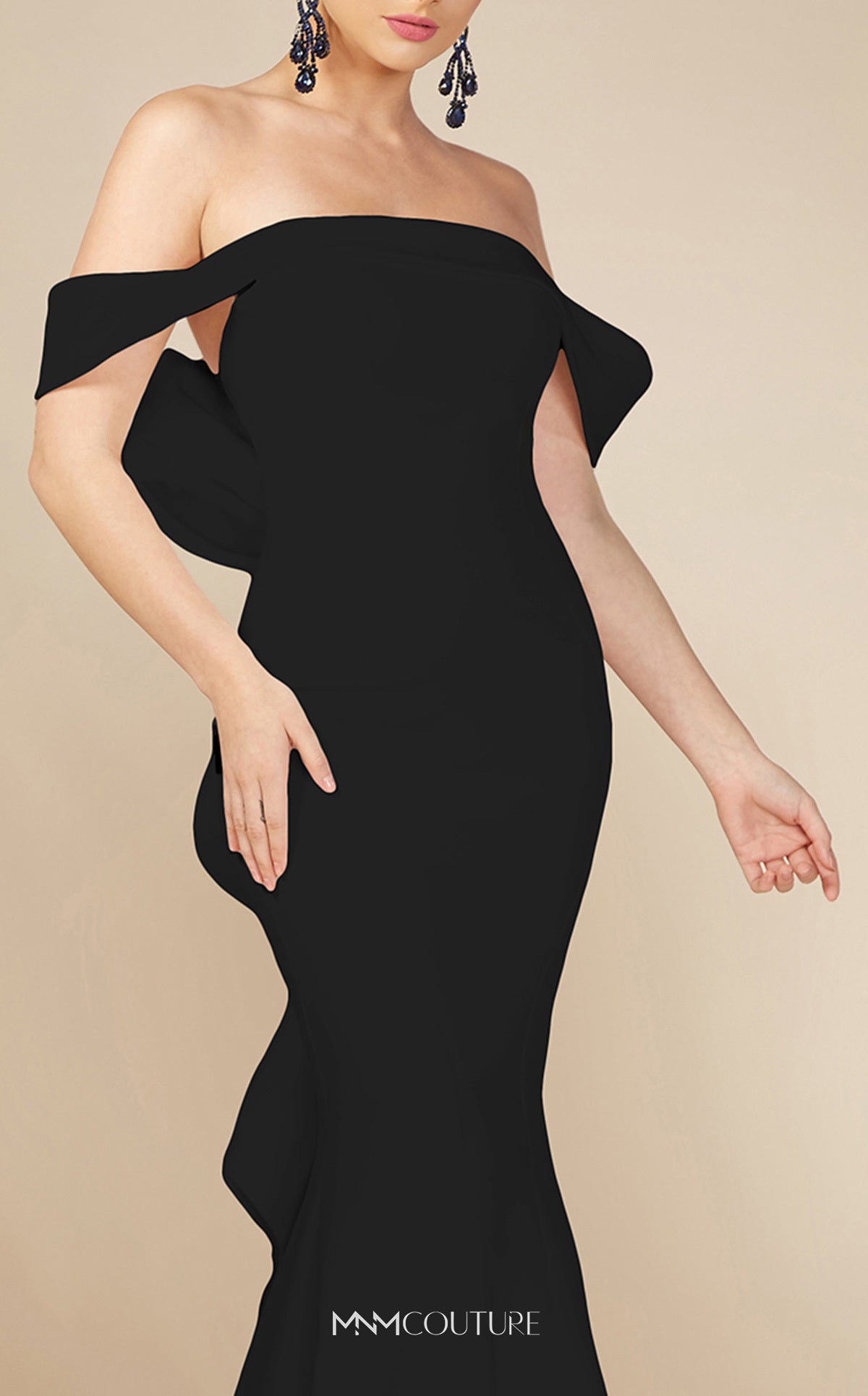 MNM Couture N0145 Long Evening Gown Mermaid Ruffle Formal Dress
