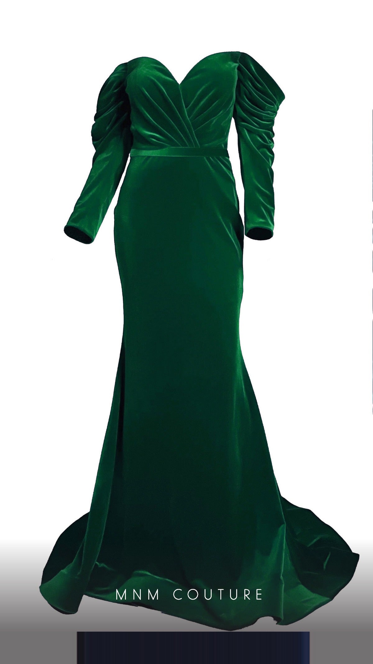 MNM Couture Off-Shoulder Velvet Mermaid Gown N0230A