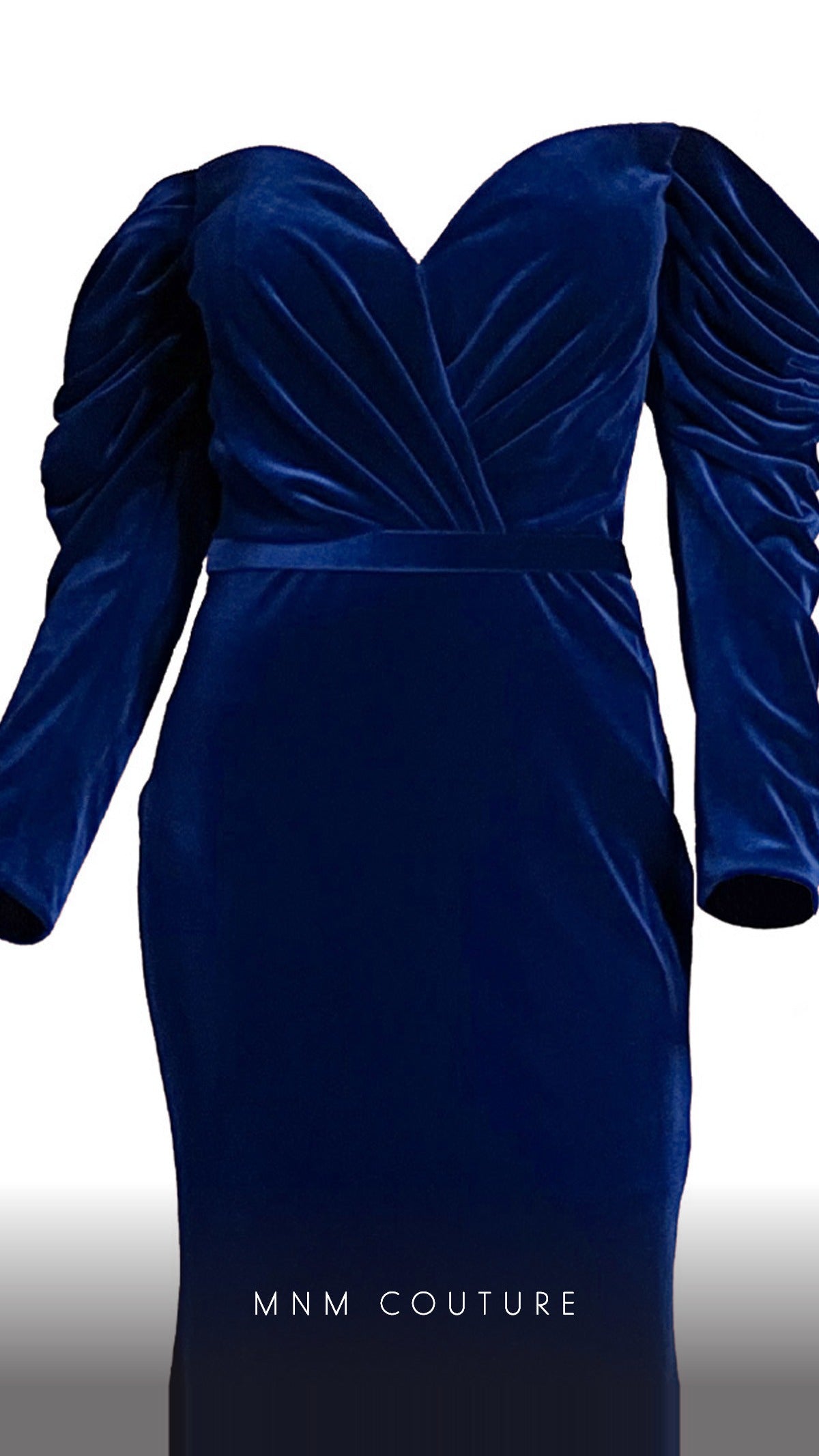 MNM Couture Off-Shoulder Velvet Mermaid Gown N0230A