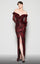 Formal Dresses Fitted Formal Long Sleeve Evening Dress Burgundy