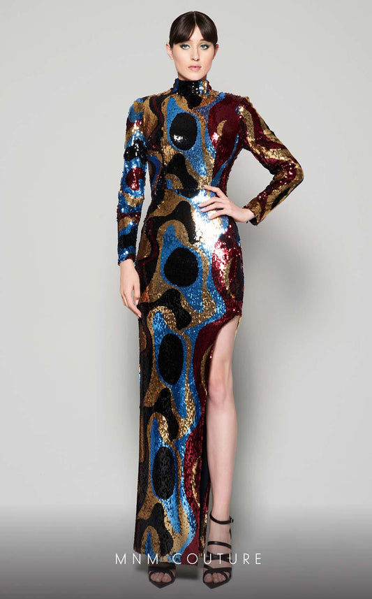 Formal Dresses Fitted Long Sleeve Formal Sequin Evening Dress Black