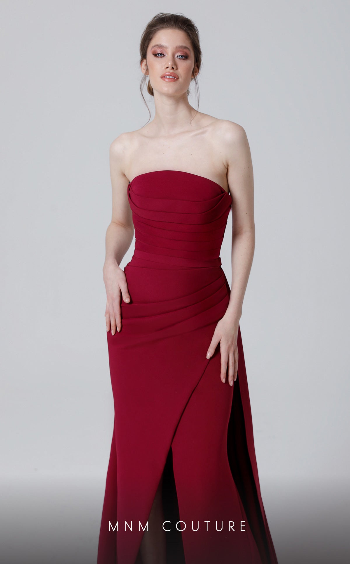 MNM Couture N0464 Long Fitted Formal Evening Slit Mermaid Dress