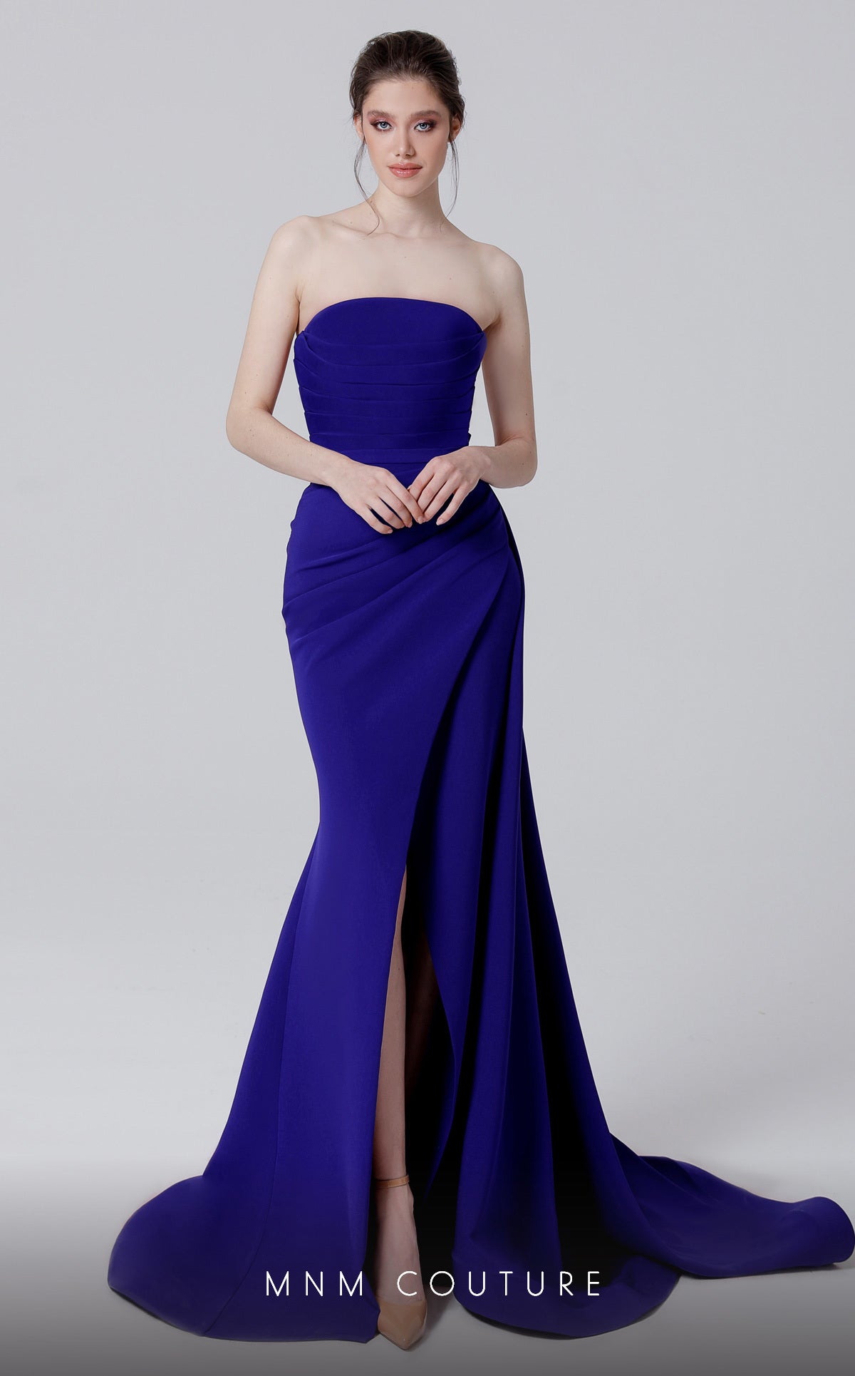 MNM Couture N0464 Long Fitted Formal Evening Slit Mermaid Dress