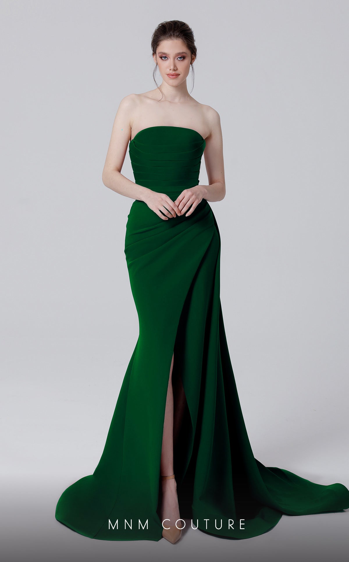 MNM Couture N0464 Long Fitted Formal Evening Slit Mermaid Dress