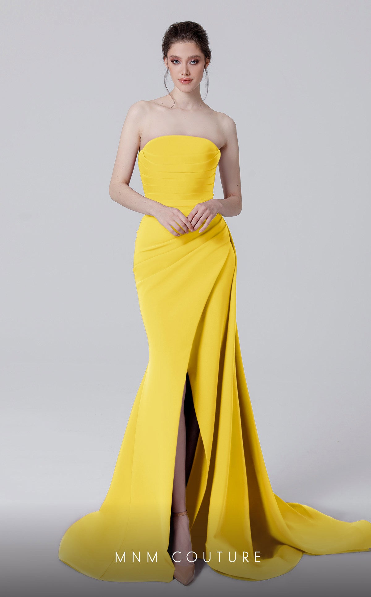 MNM Couture N0464 Long Fitted Formal Evening Slit Mermaid Dress