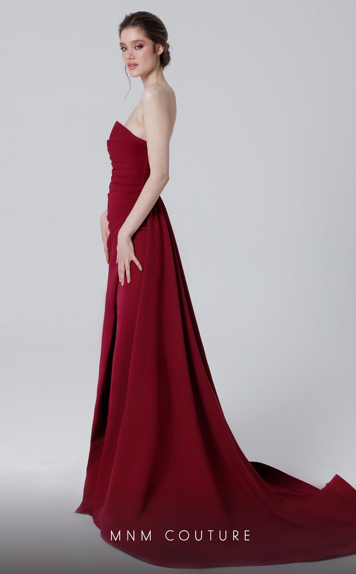 MNM Couture N0464 Long Fitted Formal Evening Slit Mermaid Dress