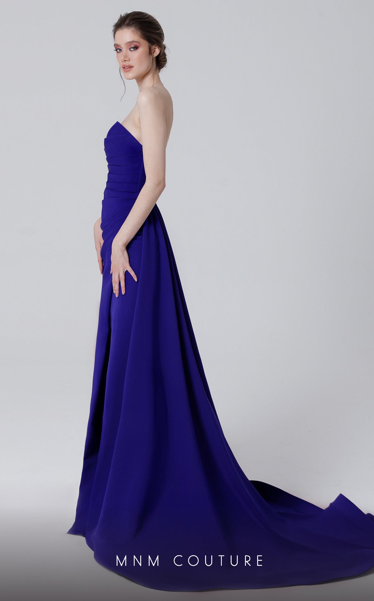 MNM Couture N0464 Long Fitted Formal Evening Slit Mermaid Dress