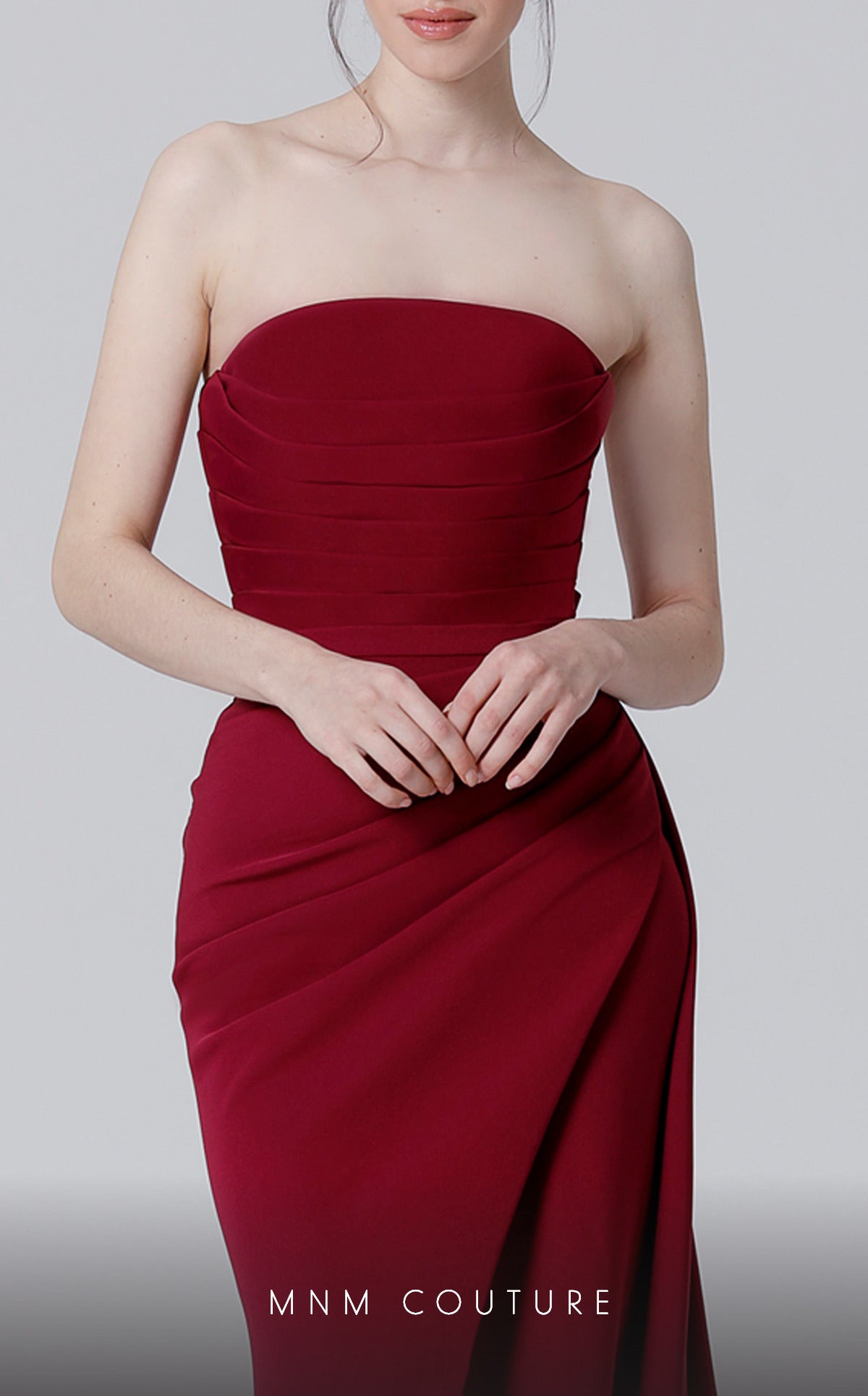 MNM Couture N0464 Long Fitted Formal Evening Slit Mermaid Dress