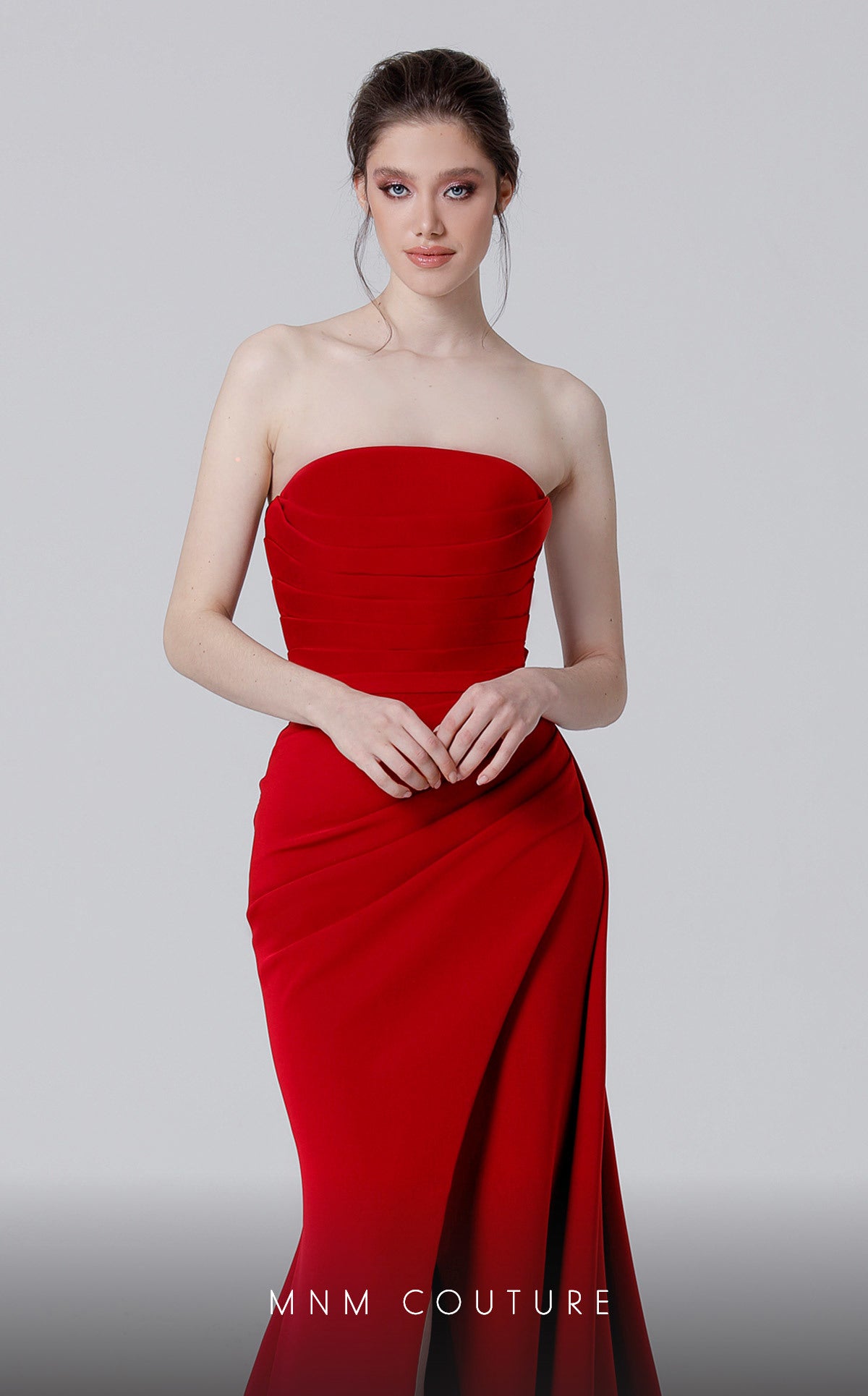MNM Couture N0464 Long Fitted Formal Evening Slit Mermaid Dress