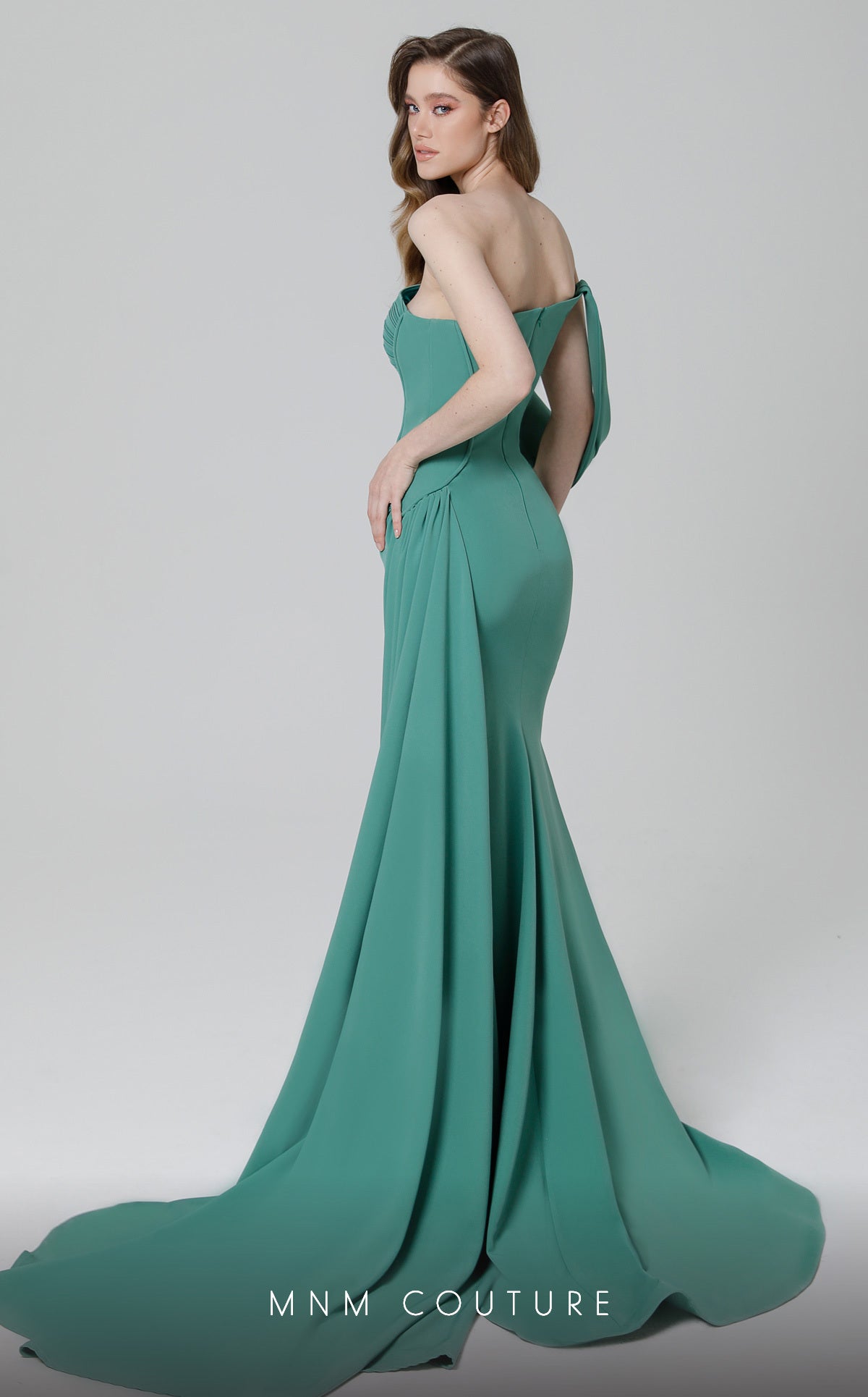 MNM Couture N0473 Long Evening Slit Mermaid Formal Dress