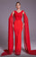 Formal Dresses Fitted Ruched Formal Long Evening Dress Coral