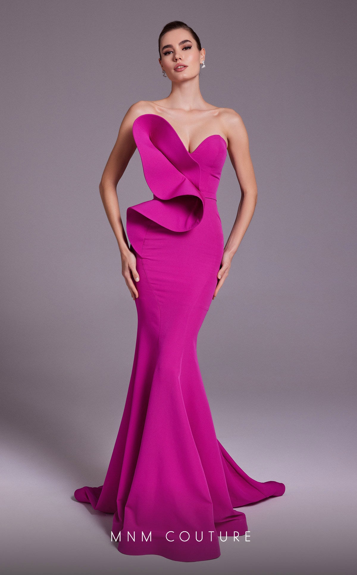 MNM Couture N0548 Long Formal Evening Fitted Mermaid Dress