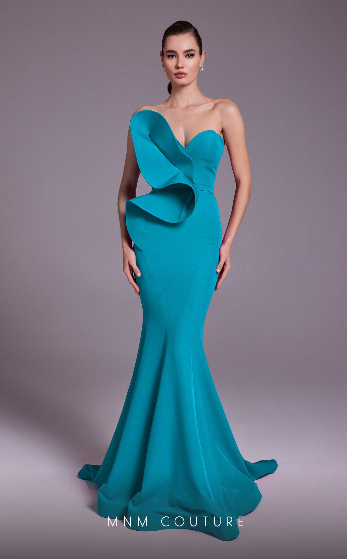 MNM Couture N0548 Long Formal Evening Fitted Mermaid Dress
