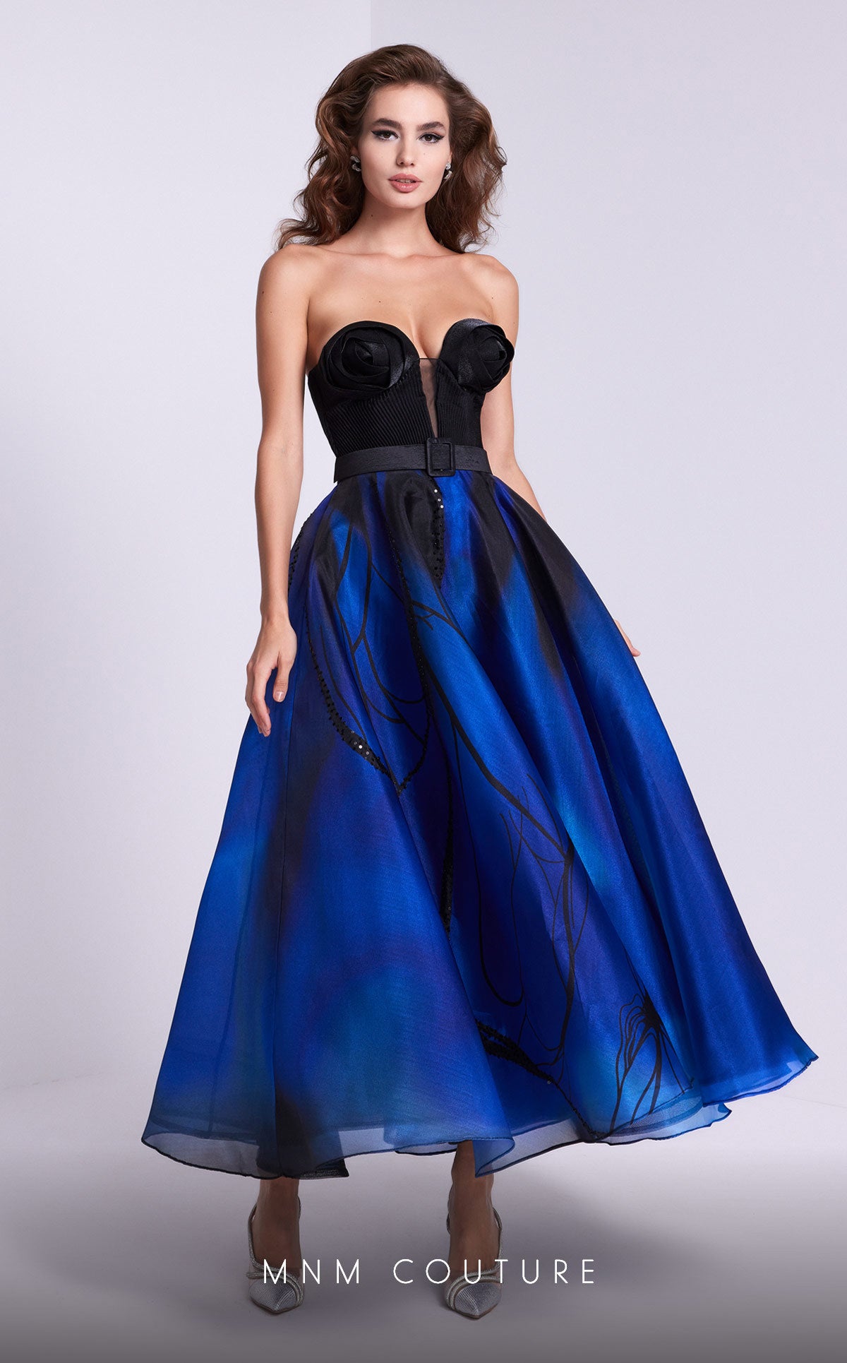 Cocktail Dresses Fitted A Line Corset Floral Cocktail Dress Black