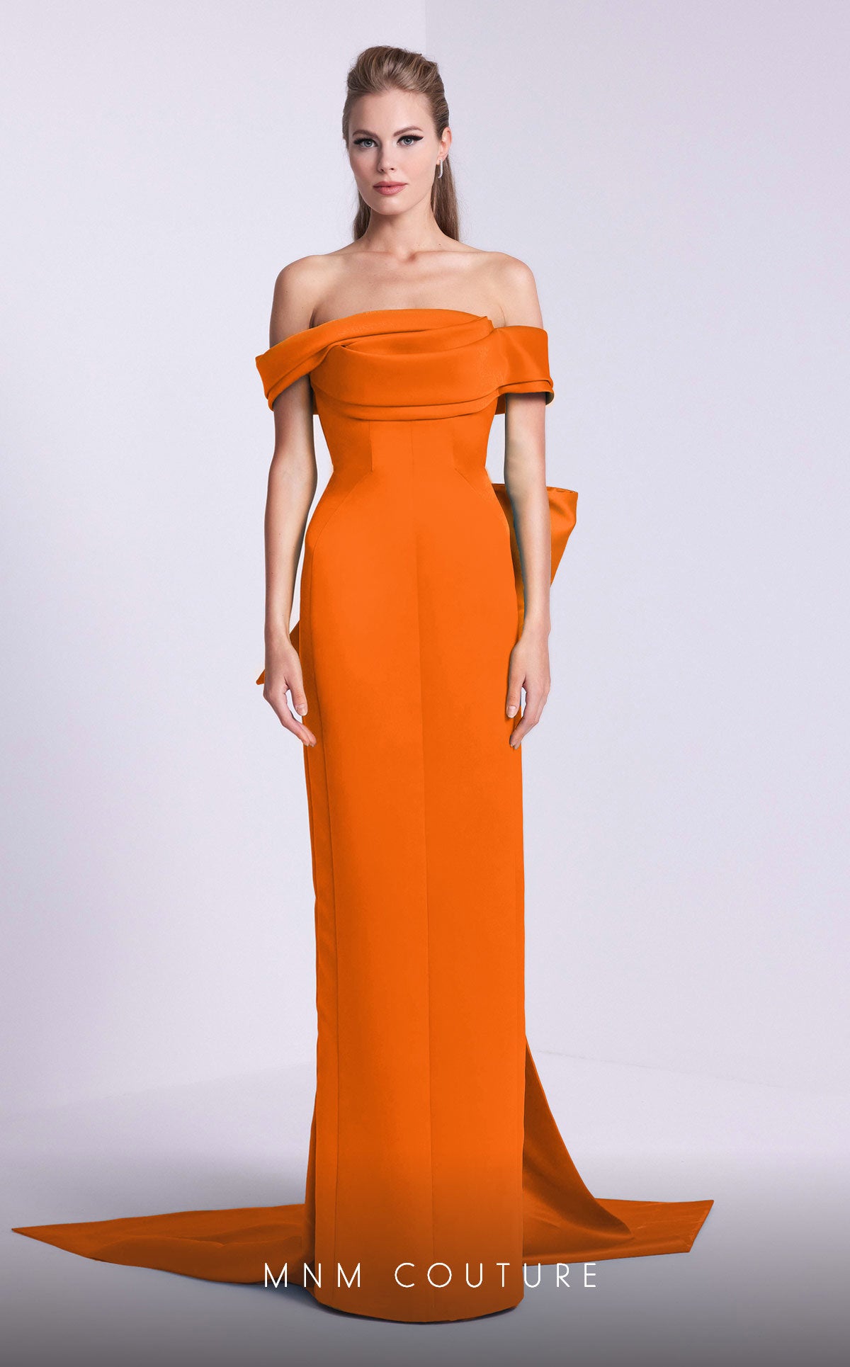 Prom Dresses Long Formal Fitted Pleated Prom Dress Orange