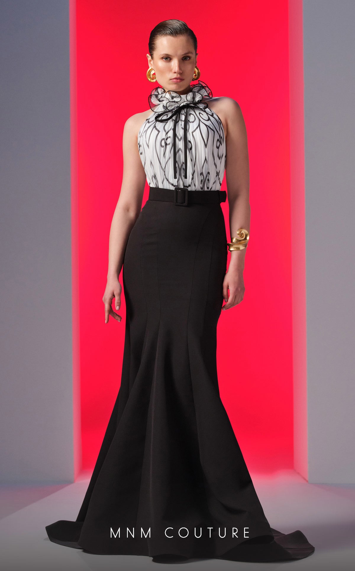 MNM Couture N0615 Formal Long Mermaid Fit Evening Dress