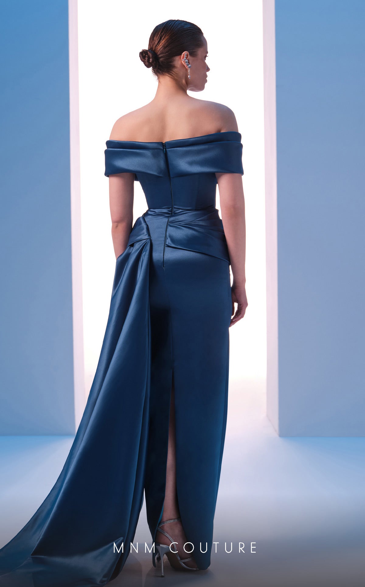 Mother of the Bride Dresses Pleated Fitted Long Formal Mother of the Bride Dress Petrol
