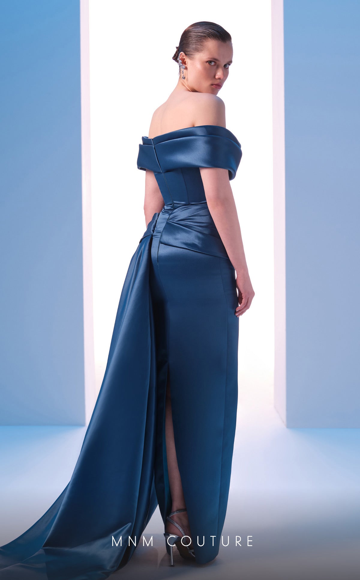 Mother of the Bride Dresses Pleated Fitted Long Formal Mother of the Bride Dress Petrol