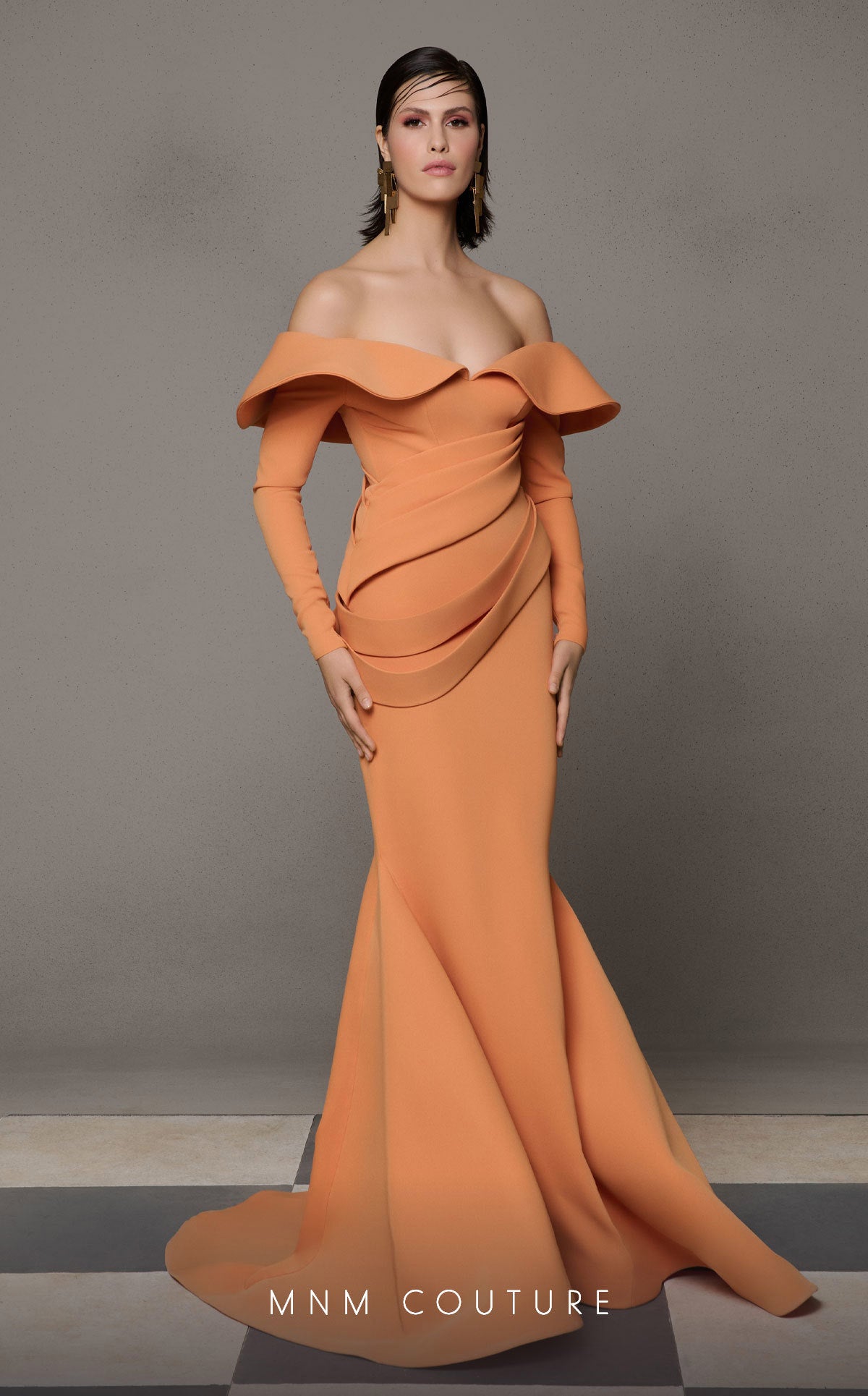 Prom Dresses Formal Long Mermaid Evening Dress MNM Couture N0623 Orange
