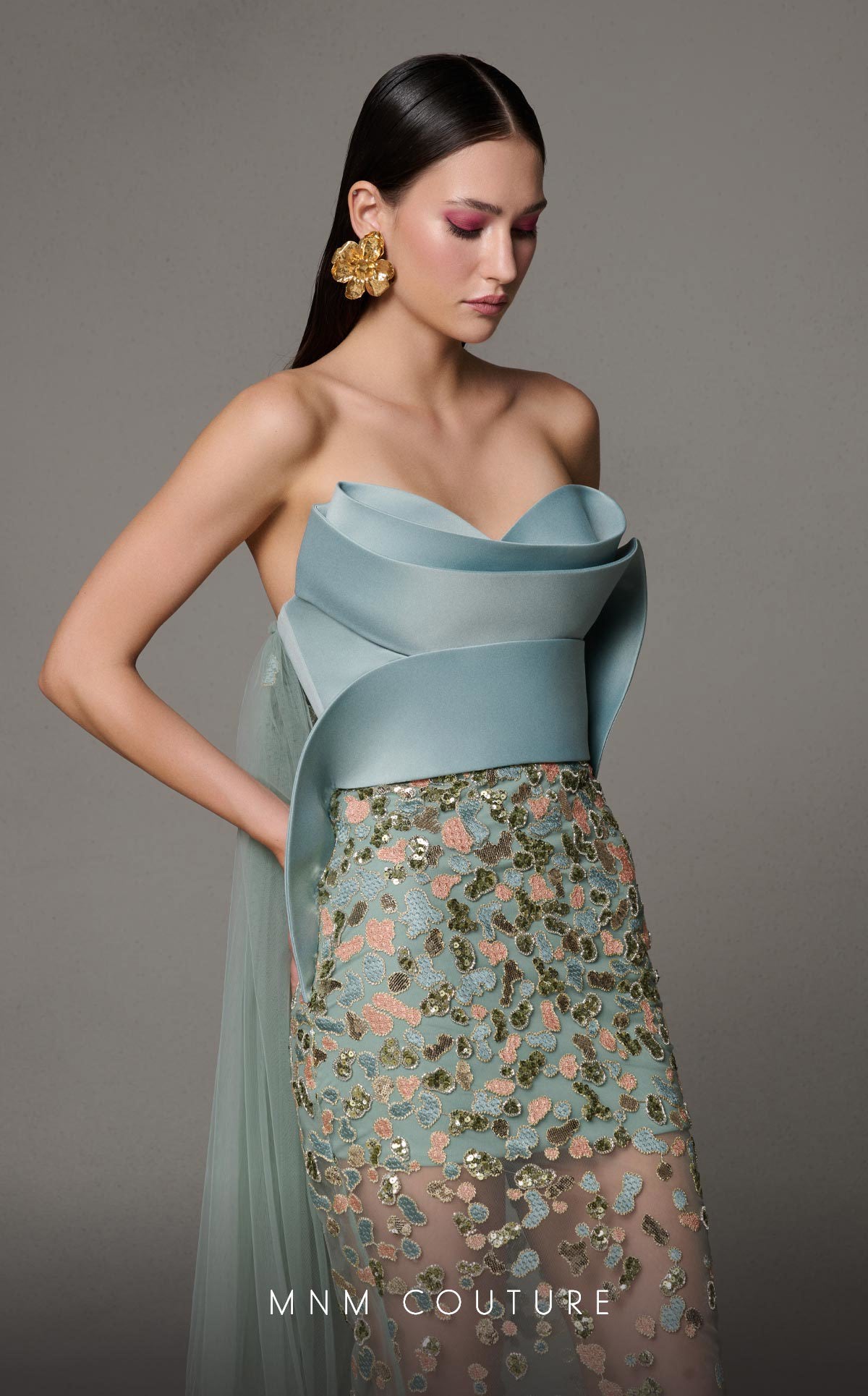 Prom Dresses Long Formal Prom Sequin Evening Dress MNM Couture N0625 Mint