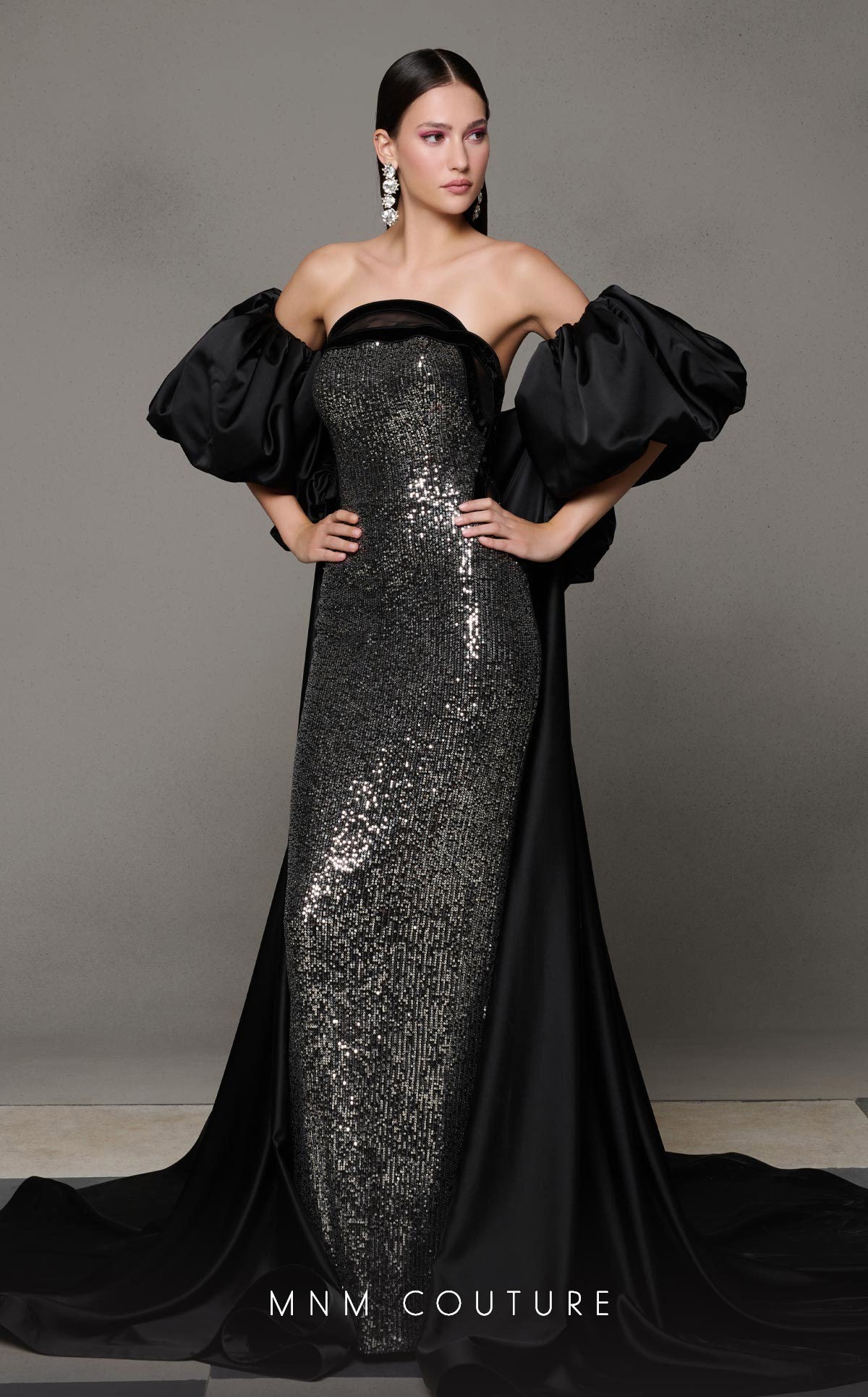 Prom Dresses Fitted Sequin Formal Long Prom Dress Silver