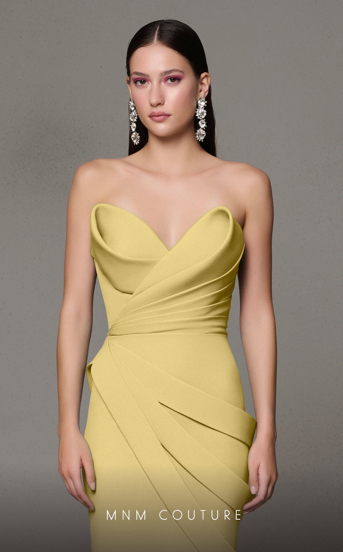 MNM Couture N0637 Prom Pleated Long Mermaid Formal Dress