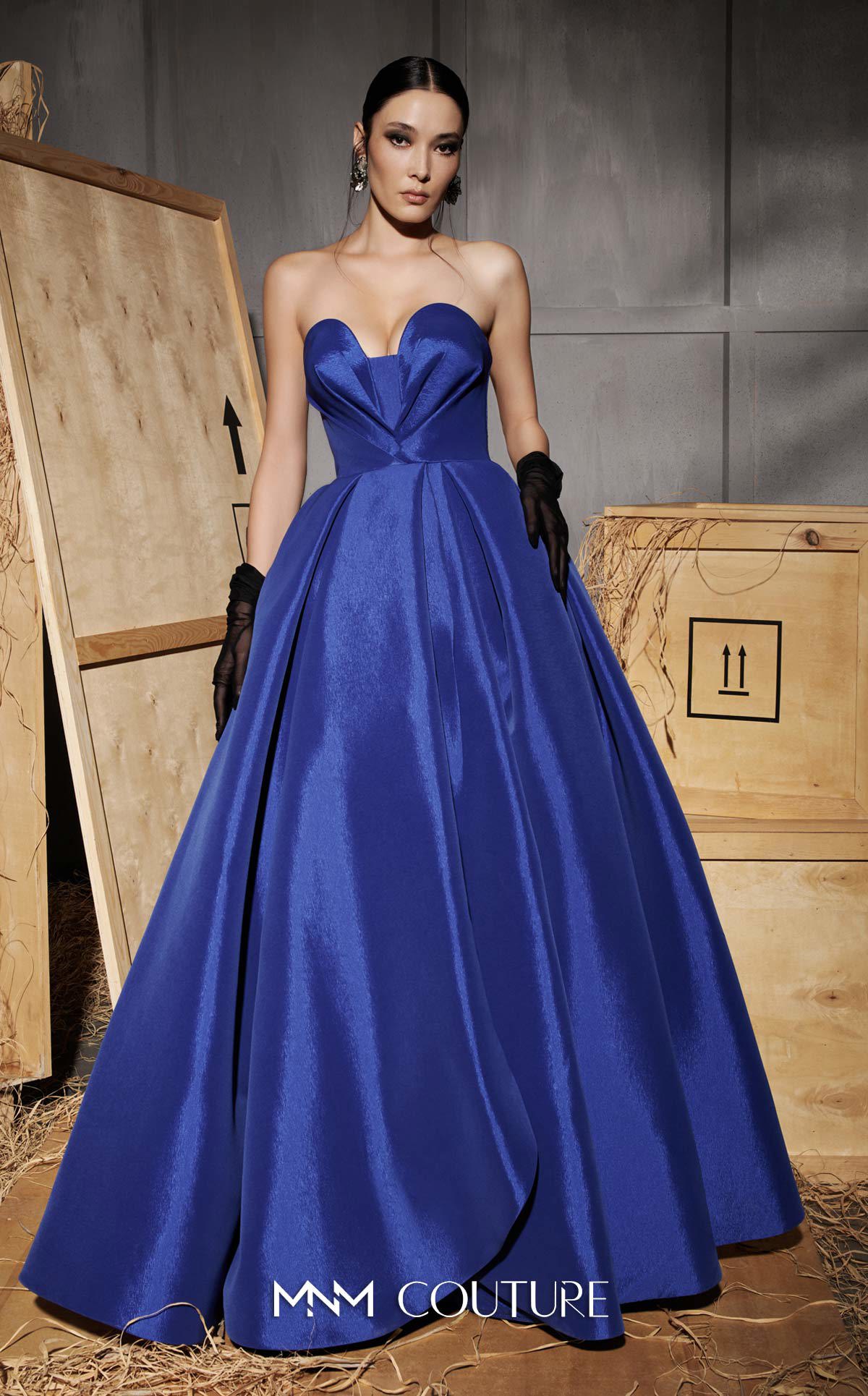 Prom Dresses Long Formal Prom A Line Dress MNM Couture N0642 Royal Blue
