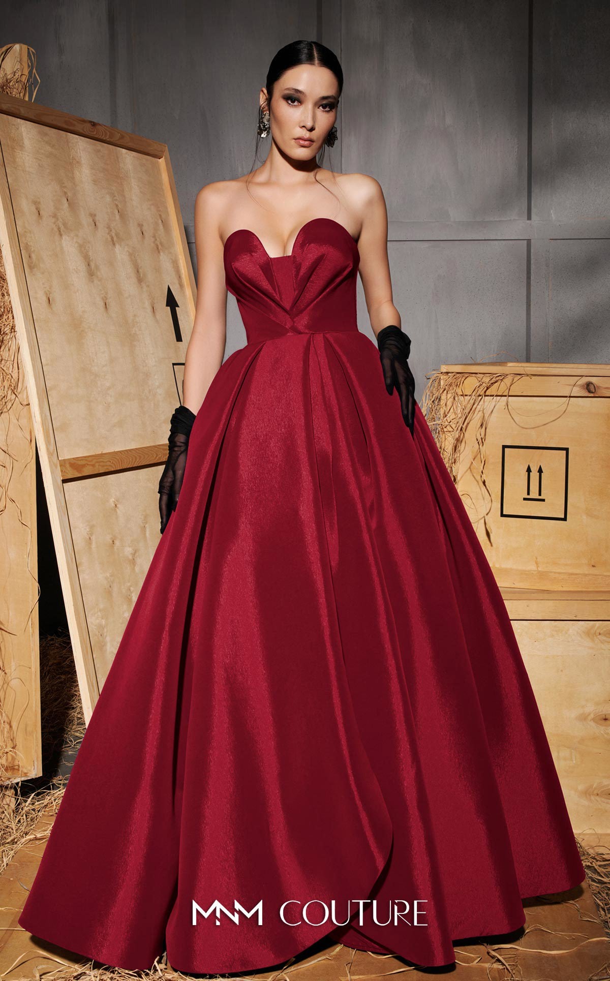 Prom Dresses Long Formal Prom A Line Dress MNM Couture N0642 Red