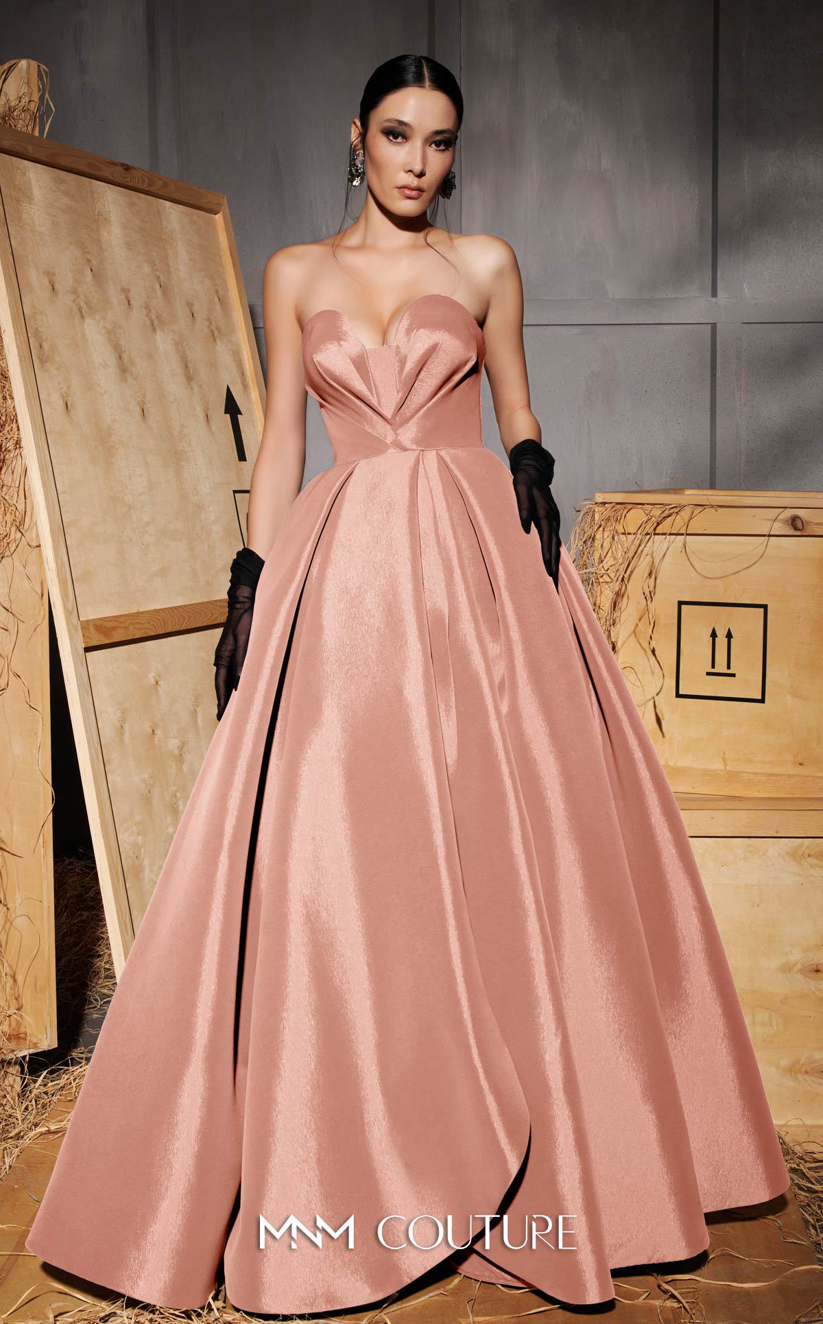 Prom Dresses Long Formal Prom A Line Dress MNM Couture N0642 Light Pink/Blush