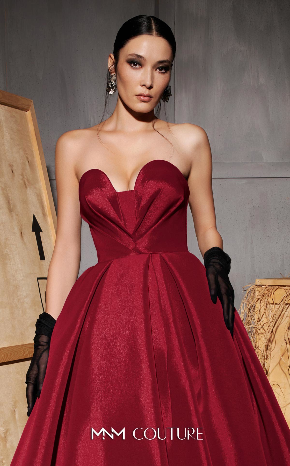 Prom Dresses Long Formal Prom A Line Dress MNM Couture N0642 Red