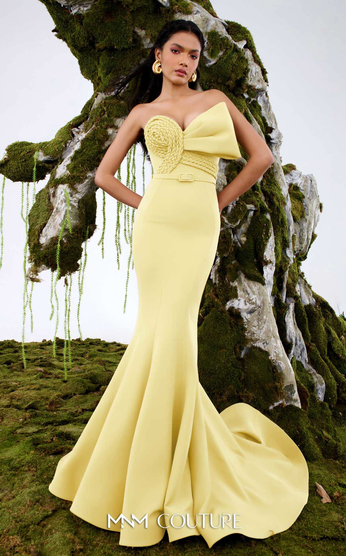 Prom Dresses Long Formal Mermaid Prom Dress MNM Couture N0676 Yellow