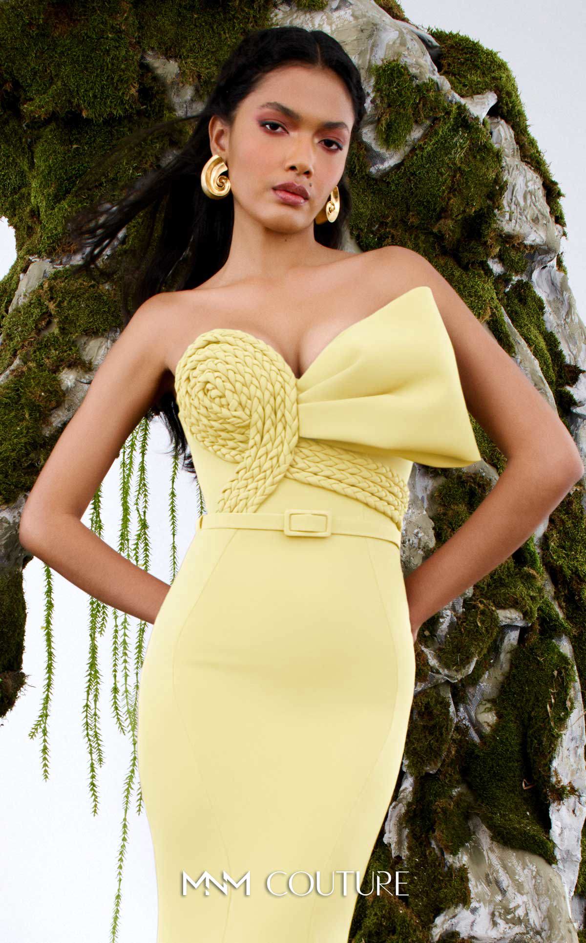 Prom Dresses Long Formal Mermaid Prom Dress MNM Couture N0676 Yellow