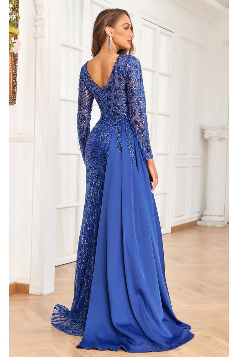 Formal Dresses Formal Beaded Evening Long Dress Royal