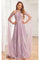 Prom Dresses A Line Ball Gown Long Formal Beaded Prom Dress Dusty Rose