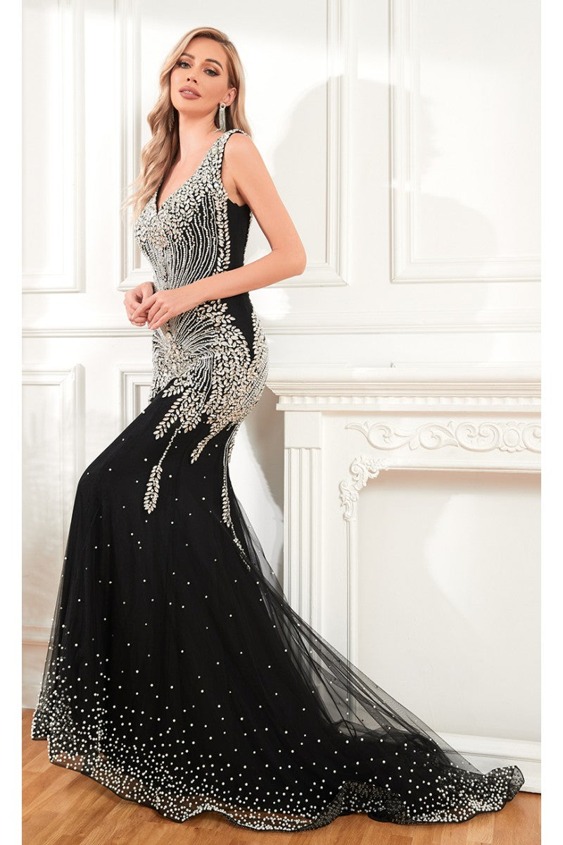 Formal Dresses Fitted Long Formal Evening Dress Black