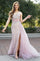 Prom Dresses Beaded Long Formal Slit Prom Dress Mauve