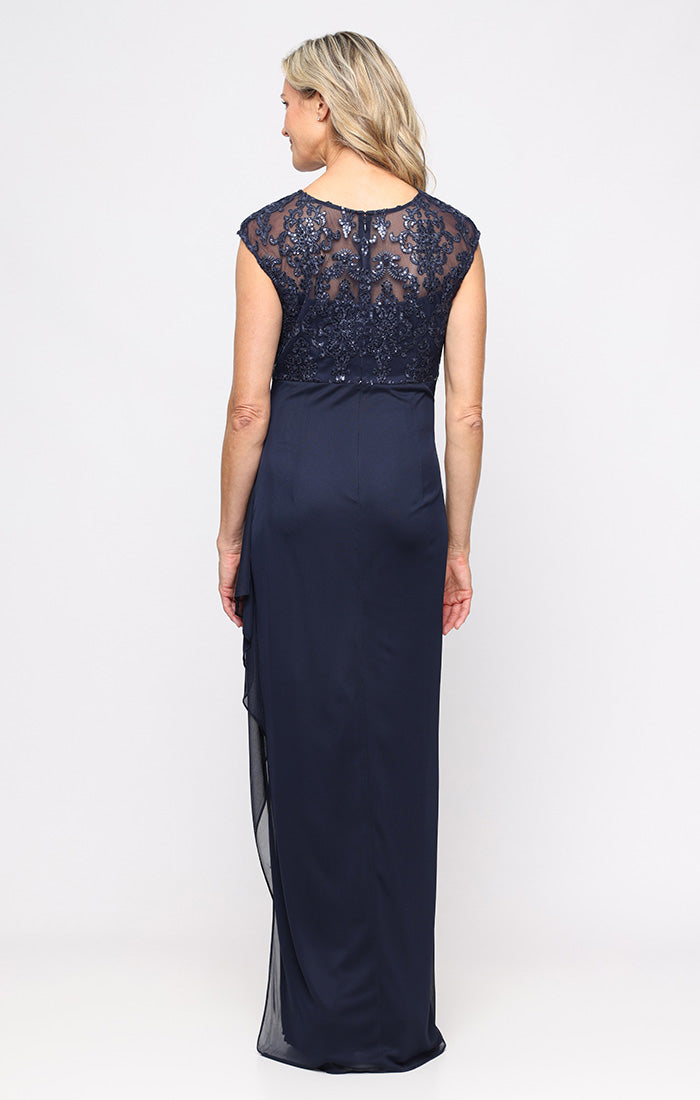 Mother of the Bride Dresses Long Formal Mother of the Bride Dress Navy-Polyester-81171860-Lace