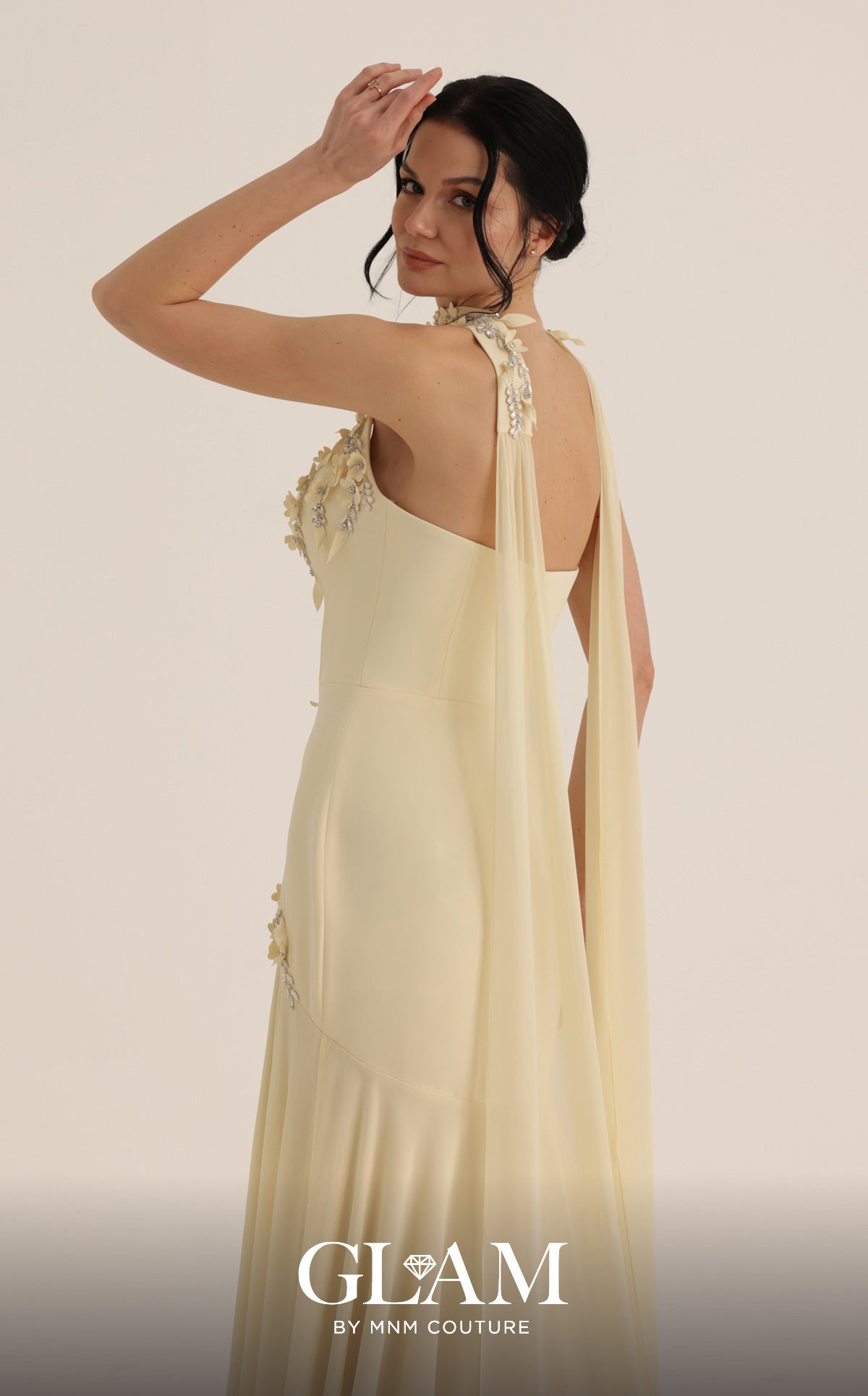 Strapless Straight Neck Floor-Length with Train Chiffon Formal Mermaid/Trumpet MNM Couture O07864