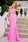 Prom Dresses Long Spaghetti Strap Mermaid Fit Prom Gown Pink