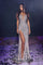 Prom Dresses Formal Long Beaded Mirror Prom Dress Silver Nude