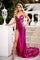 Prom Dresses Sequins Prom Long Dress Hot Pink