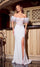 Prom Dresses Long Lace Velvet Formal Prom Dress  Ivory