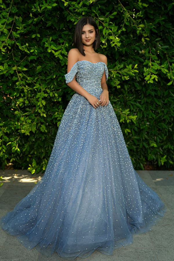 Portia and Scarlett PS24073 Formal Beaded Long Prom Ball Gown